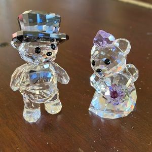 Swarovski Kris Bear You and I (crystal wedding bear set)